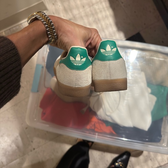 Adidas Gazelle Sneakers - Cream and Green - Picture 2 of 4